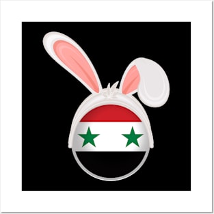 happy easter Syrian bunny ears flag cute designs Posters and Art